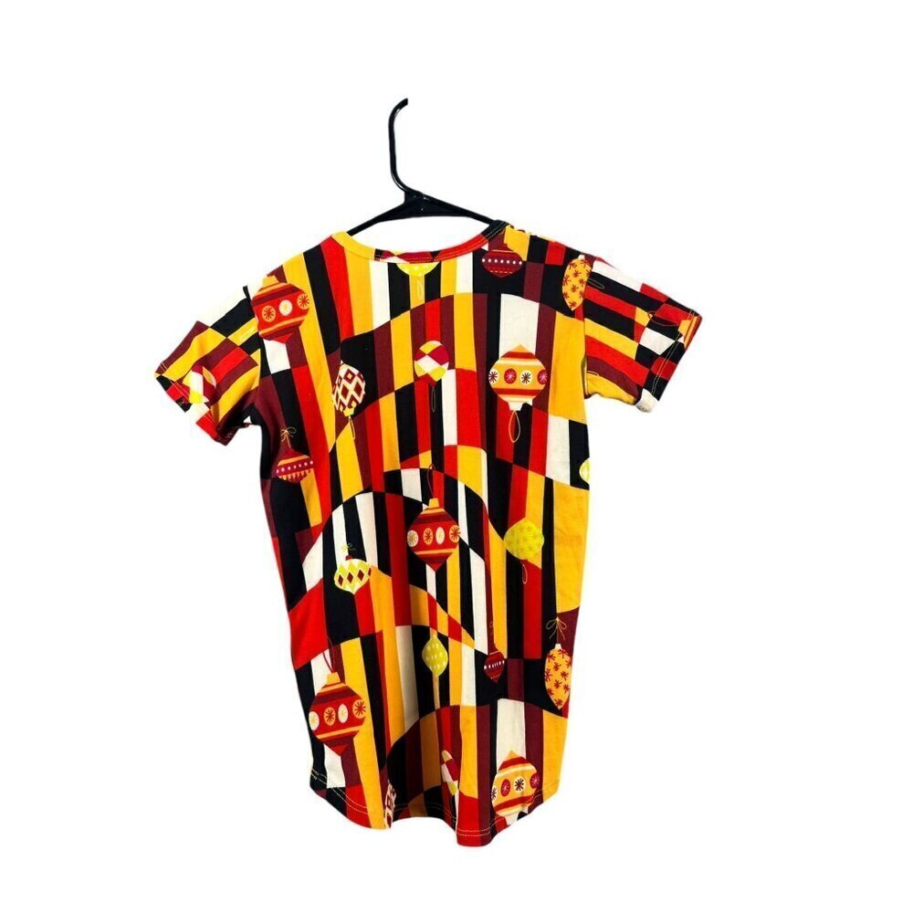 LuLaRoe Gracie Girls Red, Black & Yellow Top - Picture 2 of 6